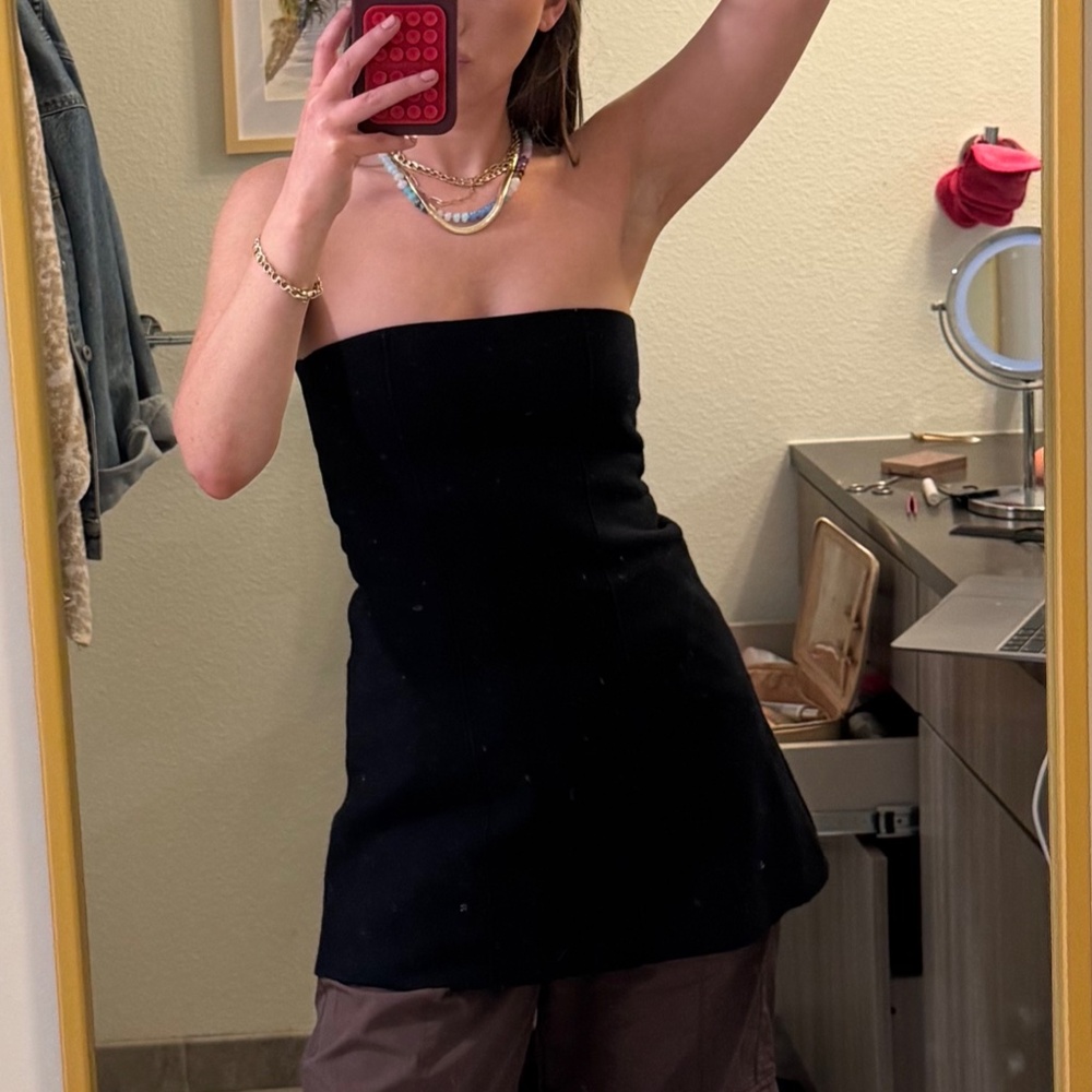 Lioness, Black Strapless Top (or skirt), Size: XS